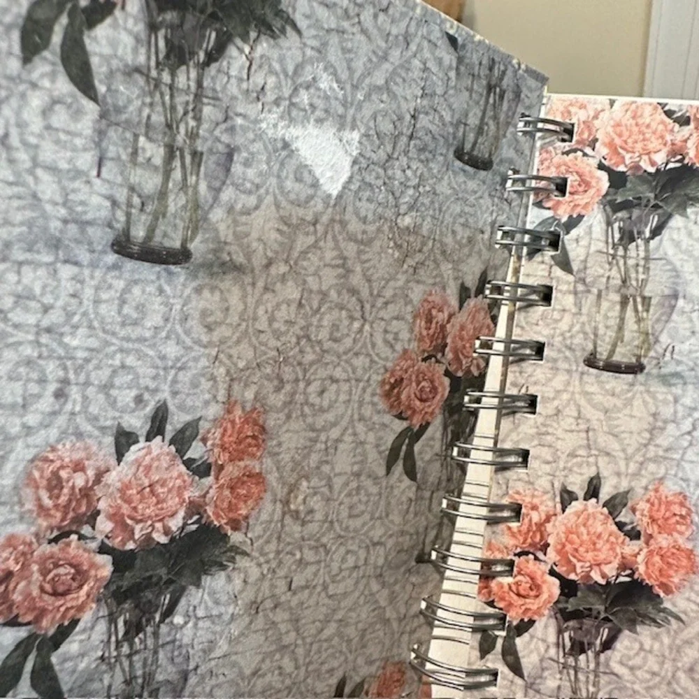 Floral Addresses Spiral Notebook Planner Journal Organizer Vintage‎ Style
